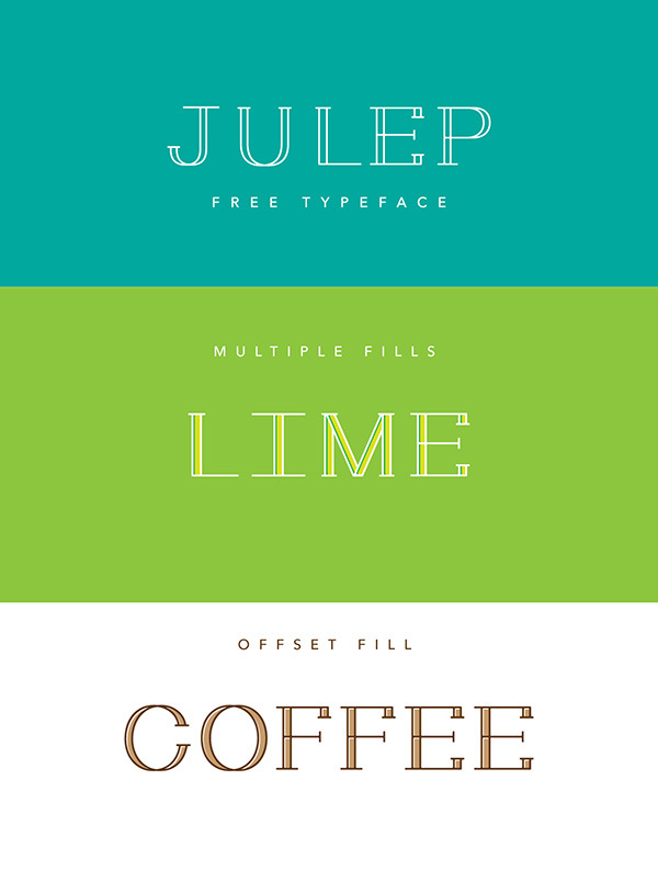 26个新鲜的设计字体下载（2015.07）JULEP-Free-Typeface
