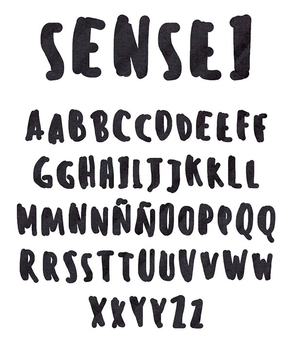 26个新鲜的设计字体下载（2015.07）Sensei-FREE-FONT-be