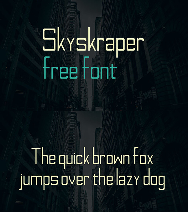 26个新鲜的设计字体下载（2015.07）Skyskraper-Free-Font-Leandro