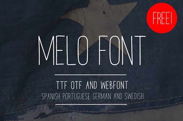 26个新鲜的设计字体下载（2015.07）melo-free-handmade-webfont-ttf-otf