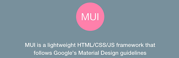 轻量级的HTML / CSS / JS框架–MUI