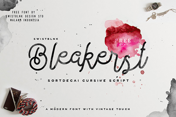 26个新鲜的设计字体下载（2015.07）sortdecai-cursive-wild-script-Bleakerst
