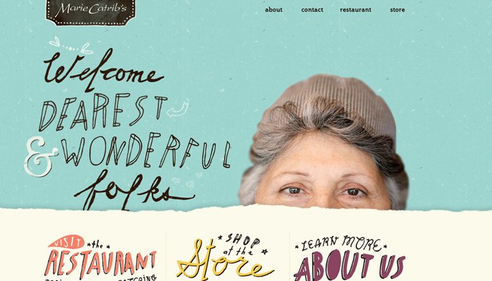 10个设计技巧，让你的网站令人难忘，并最终盈利marie catribs colorful website