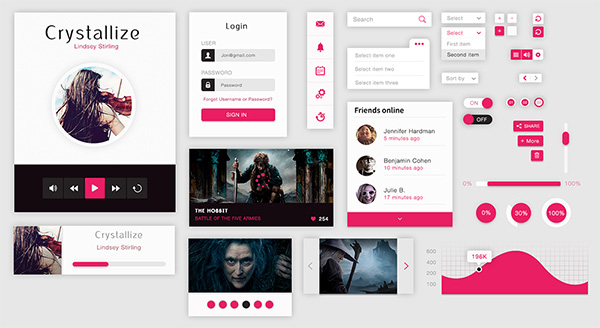2015年出炉的 27个了不起的Ui Kits工具包PSD打包下载2096723-Crystallize-Ui-kit