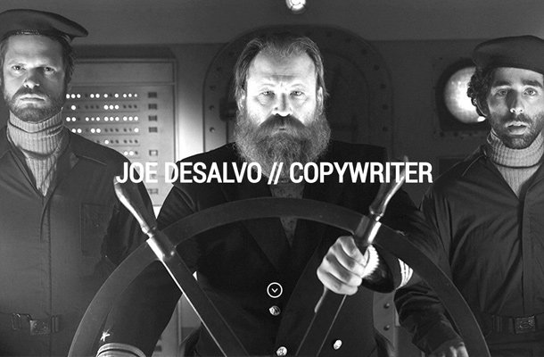 24个国外的文案工作者（撰稿人）的个人网站设计欣赏joe desalvo copywriter personal portfolio