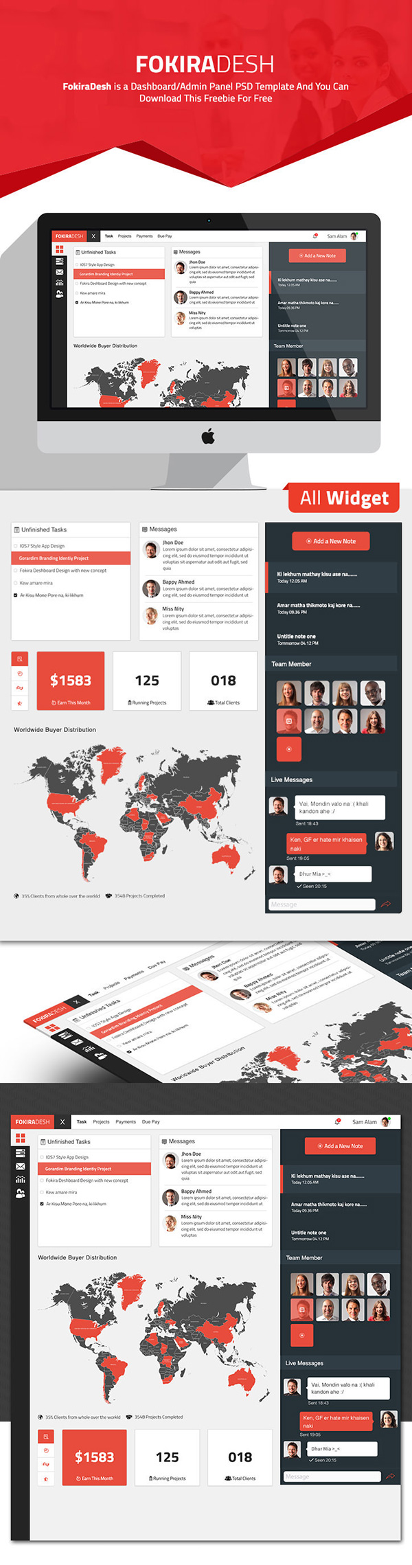 2015年出炉的 27个了不起的Ui Kits工具包PSD打包下载dashboard-ui-template-free-psd