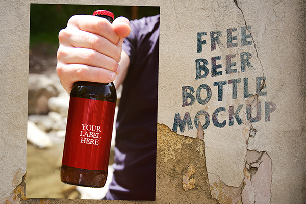 25个产品包装设计效果PSD下载（2015年10月出炉）Free-Beer-Bottle-Mockup-Pere