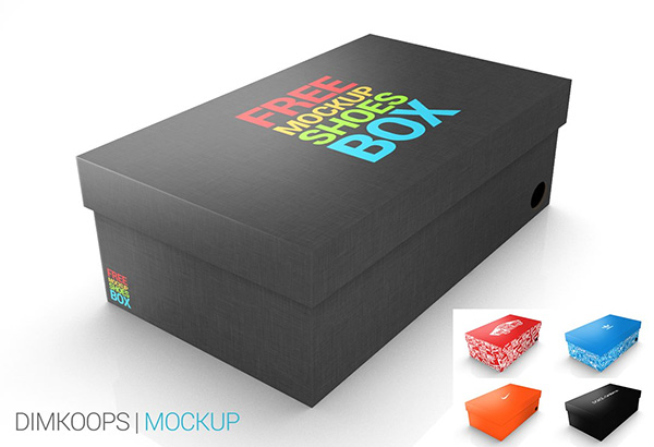 25个产品包装设计效果PSD下载（2015年10月出炉）Mockup-Shoes-BOX-475825174-art
