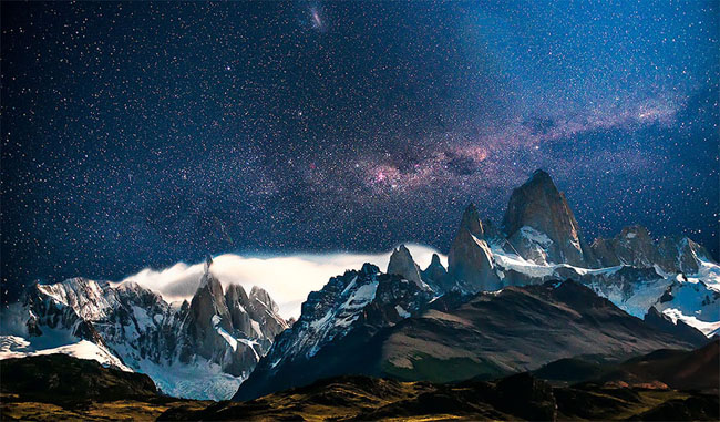 75个这个世界上最迷人的夜晚星空图效果欣赏Southern Milky Way (Patagonia, Argentina)