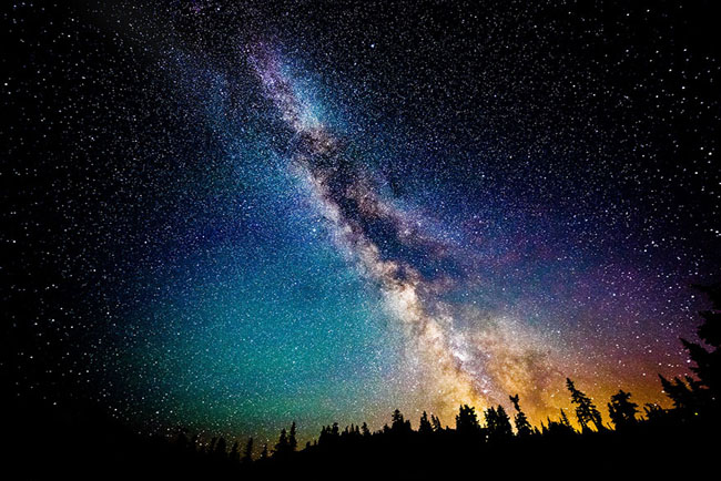 75个这个世界上最迷人的夜晚星空图效果欣赏When Worlds Collide (Washington, USA)