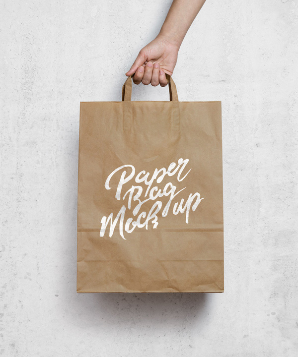 25个产品包装设计效果PSD下载（2015年10月出炉）brown-paper-bag-Mockup-graphicburger