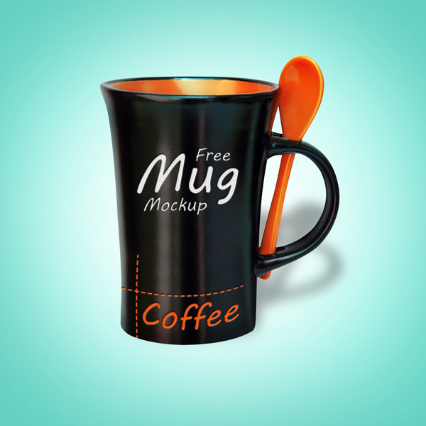 25个产品包装设计效果PSD下载（2015年10月出炉）free-black-mug-mockup-psd