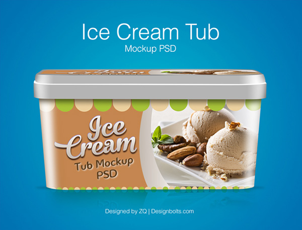 25个产品包装设计效果PSD下载（2015年10月出炉）free-ice-cream-tub-packaging-design-template-mockup-psd-file