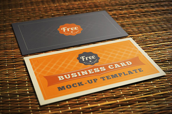 100个极品名牌设计模版展示模型PSD下载Free-Business-Card-Mockup