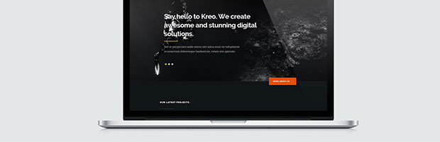 Kreo新鲜的响应式网页设计HTML5模版（炫黑）