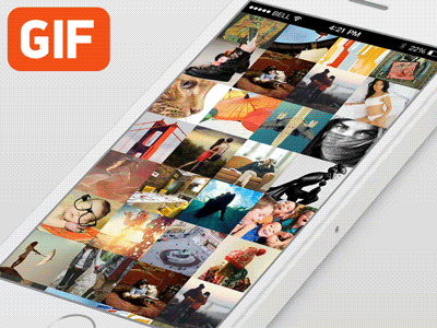 30个关于手机APP界面UI动画的GIF例子欣赏photo_navigation_concept
