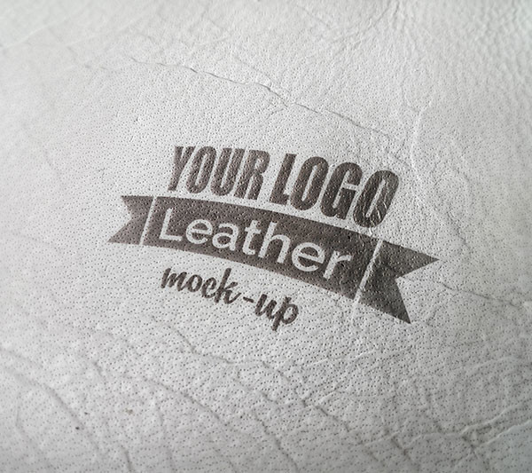 高品质的logo（VI标志）PSD展示模型模版下载（一）photorealistic-leather-mock-up-free