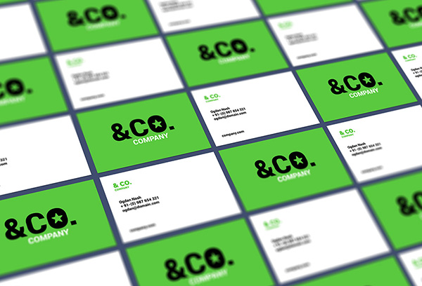 100个极品名牌设计模版展示模型PSD下载tiled-perspective-business-card-mockup