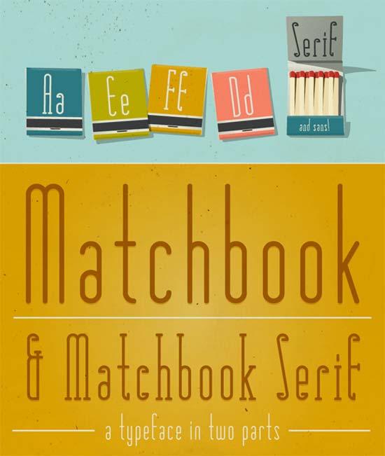 20个复古和经典的字体打包下载Matchbook Typefaces