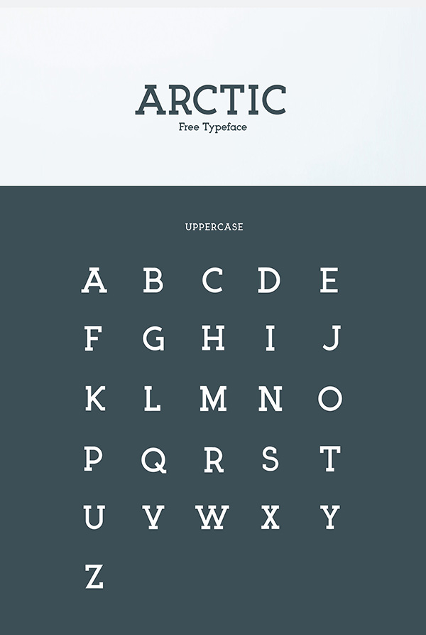 一些令人震撼的时尚设计字体打包下载（2015年12月）ARCTIC-Free-Typeface