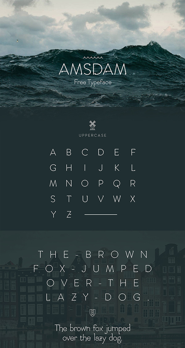 一些令人震撼的时尚设计字体打包下载（2015年12月）Amsdam-Typeface-free