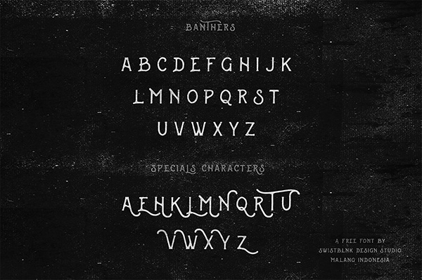 一些令人震撼的时尚设计字体打包下载（2015年12月）Banthers-Free-Font-agga