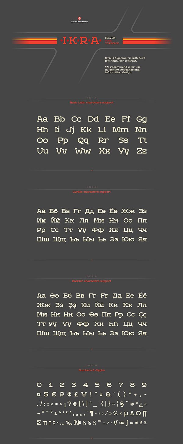 一些令人震撼的时尚设计字体打包下载（2015年12月）Ikra-Slab-Typeface