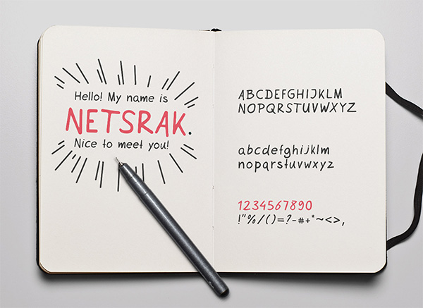 一些令人震撼的时尚设计字体打包下载（2015年12月）Netsrak-free-font-be