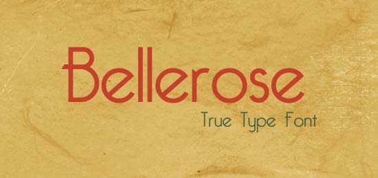 20个复古和经典的字体打包下载Bellerose