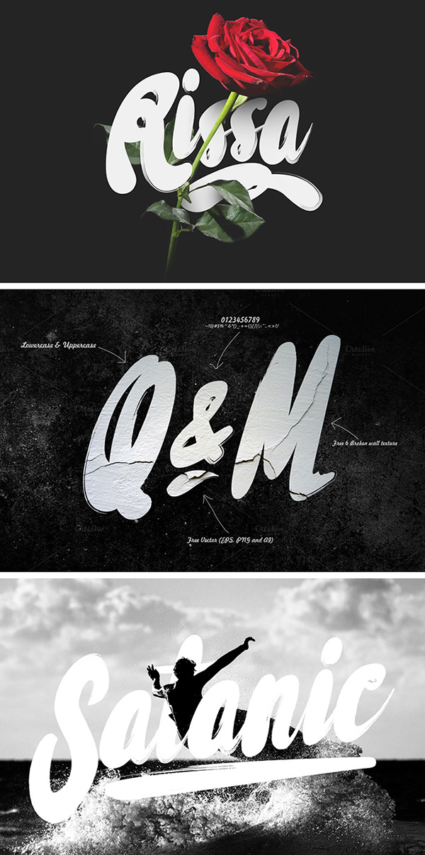 一些令人震撼的时尚设计字体打包下载（2015年12月）free-font-rissa-typeface-download