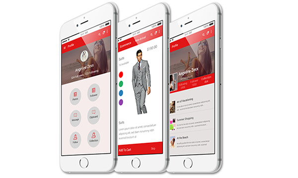 20 高质量的 网页&APP移动端界面UI Kits下载Fashion App UI PSD for Android and IOS