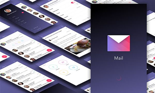 20 高质量的 网页&APP移动端界面UI Kits下载Free Ui kit for mail app