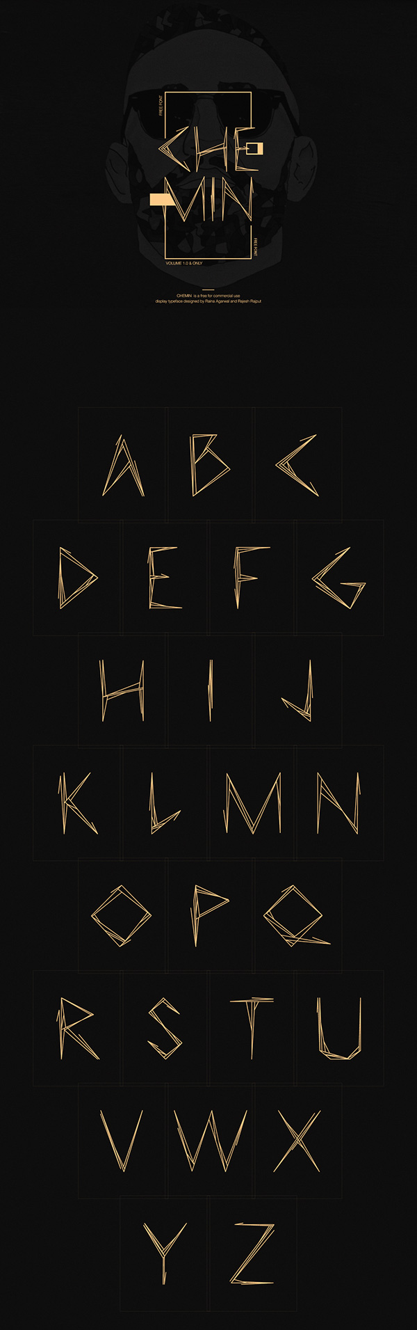 11款美翻了的时尚设计字体下载CHEMIN-Free-Font-be