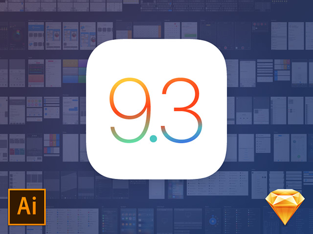 iOS 9.3 界面套装（UI kit）下载［ for Illustrator and Sketch］
