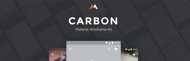 CARBON出品的APP界面UI线框图源文件下载［for Android5.0 Material］