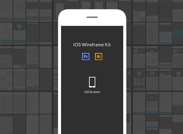 一套完美的线框图（Wireframe Kits）设计资源下载（PSD＋ai）