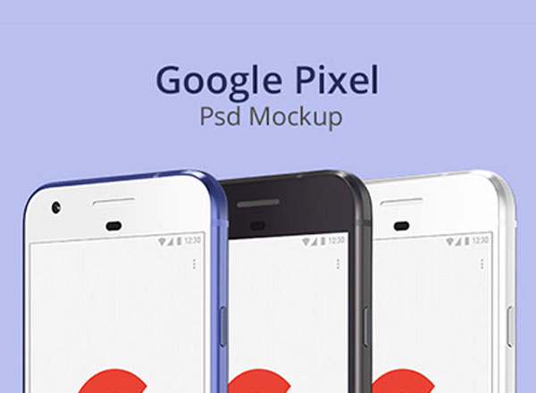 全新谷歌手机Google Pixel 免费 PSD Mockup下载