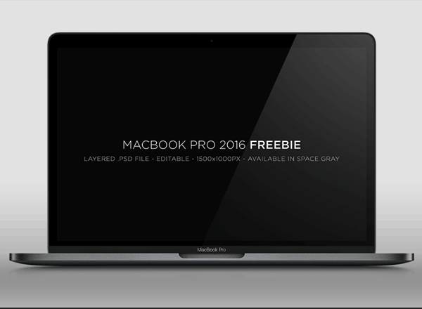 全新的MacBook Pro 2016展示模型（Mockup）PSD下载
