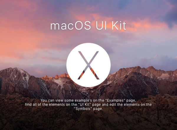 MAC OS UI KIT(少见的苹果电脑UI包 for sketch)