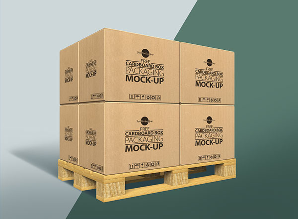大型包装箱VI设计展示模型(Mockup)PSD下载