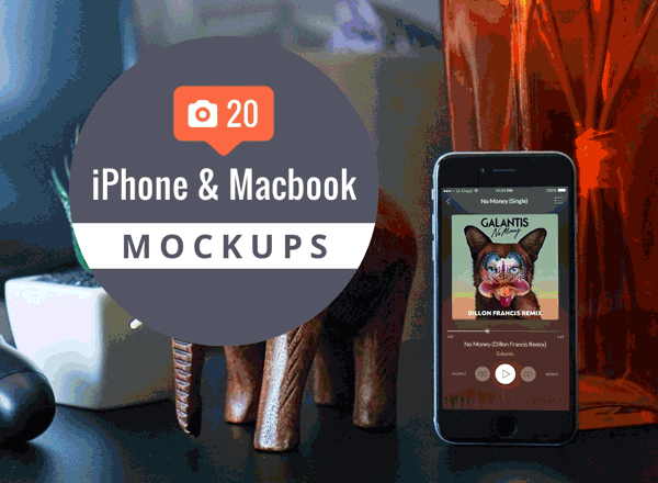 一套好用的iPhone&Macbook展示模型Mockups下载[PSD,Sketch]