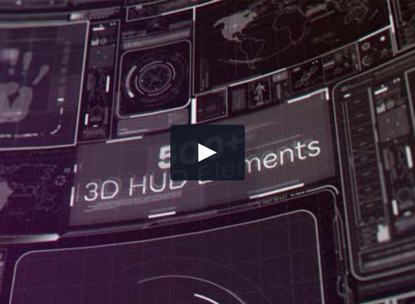 500+三维HUD视频AE元素打包下载[1.5GB,AEP]