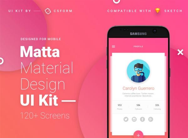 漂亮的Android Material UI Kit 下载