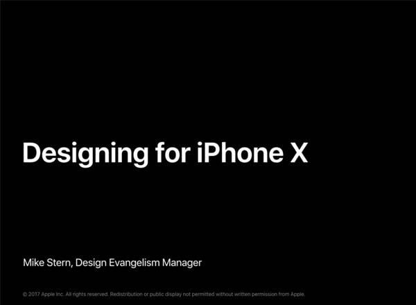 苹果官方发布的，iPhone X的GUI设计规范视频