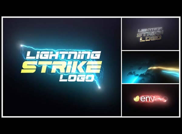 AE 闪电能量Logo动画素材