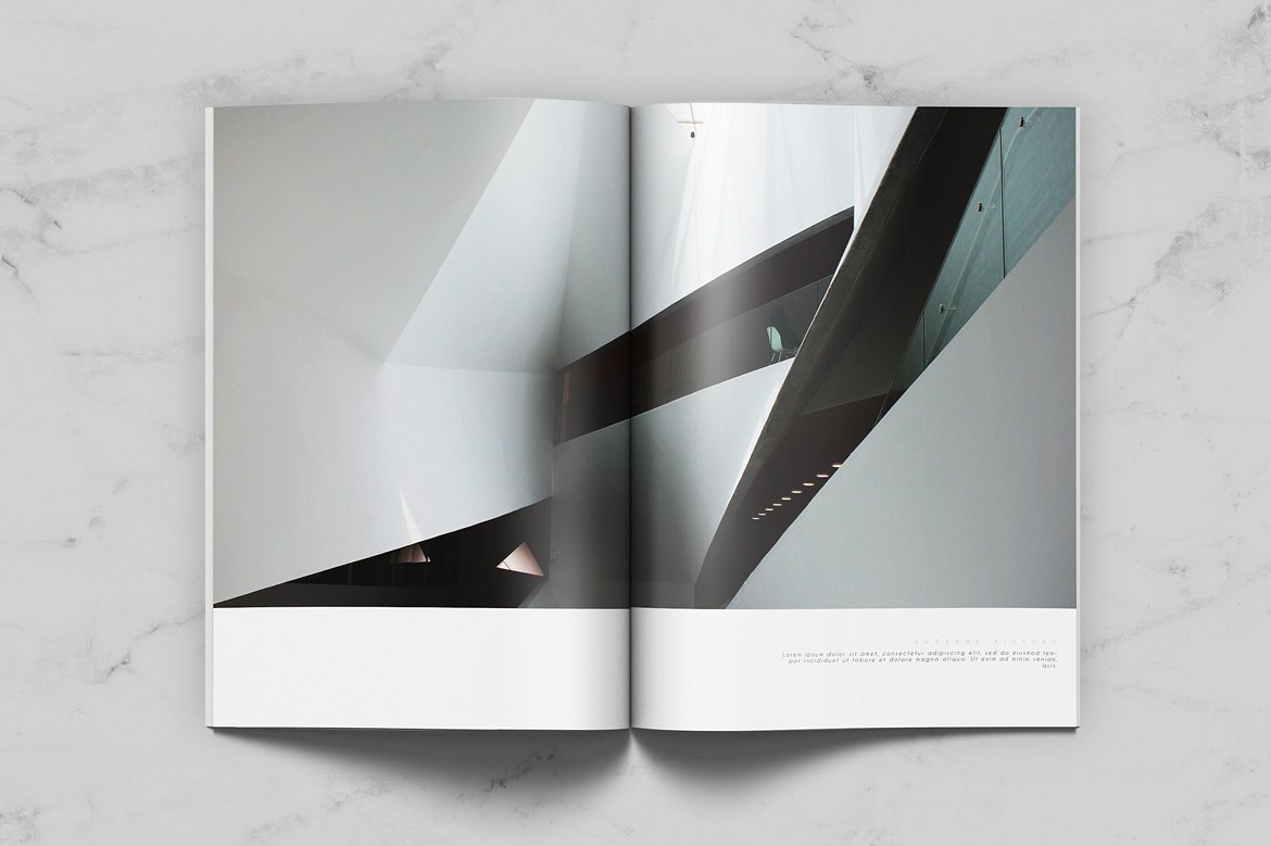 超简约现代的摄影杂志模版下载[indd]
