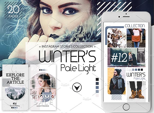 20个冬季朋友圈社交媒体广告设计模板