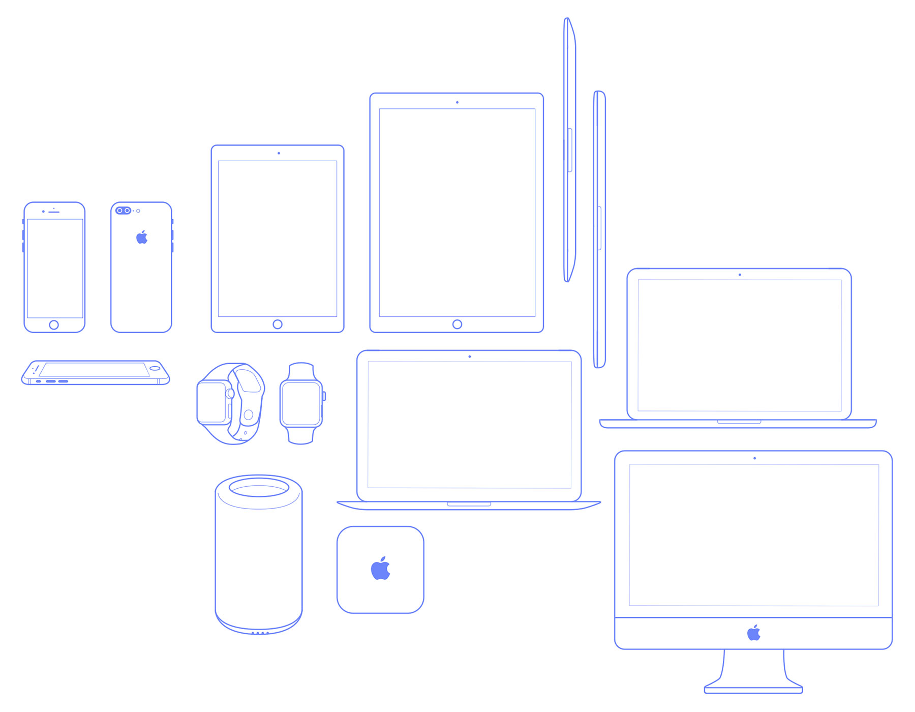 Apple 设备线框图
