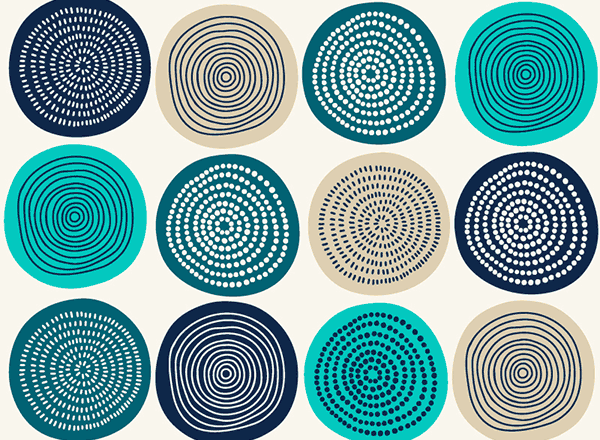抽象时尚的圈圈图案 Abstract circles pattern design