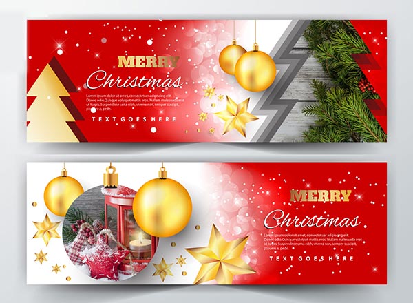 欢乐圣诞网页Banner模板 [EPS]